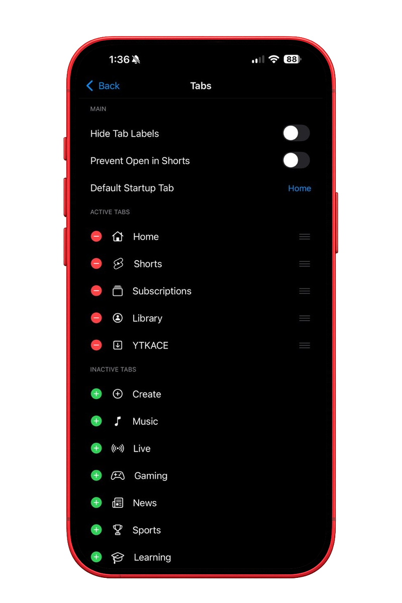 Tab editor